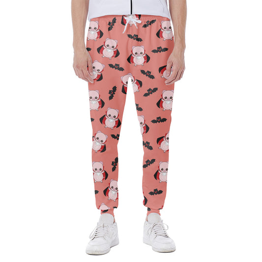 Dracula Pig Pattern Print Scuba Joggers