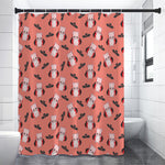 Dracula Pig Pattern Print Shower Curtain