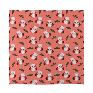 Dracula Pig Pattern Print Silk Bandana