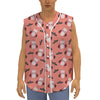 Dracula Pig Pattern Print Sleeveless Baseball Jersey