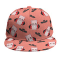 Dracula Pig Pattern Print Snapback Cap