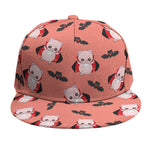 Dracula Pig Pattern Print Snapback Cap