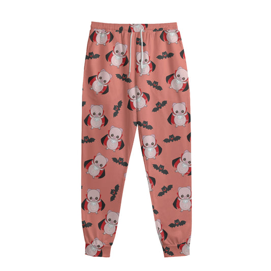 Dracula Pig Pattern Print Sweatpants