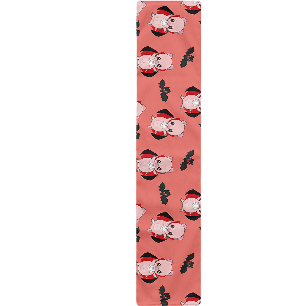 Dracula Pig Pattern Print Table Runner