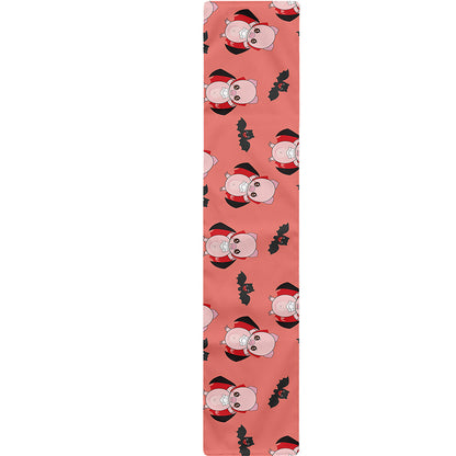 Dracula Pig Pattern Print Table Runner