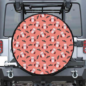 Dracula Pig Pattern Print Tire Cover