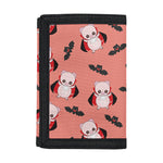 Dracula Pig Pattern Print Trifold Wallet