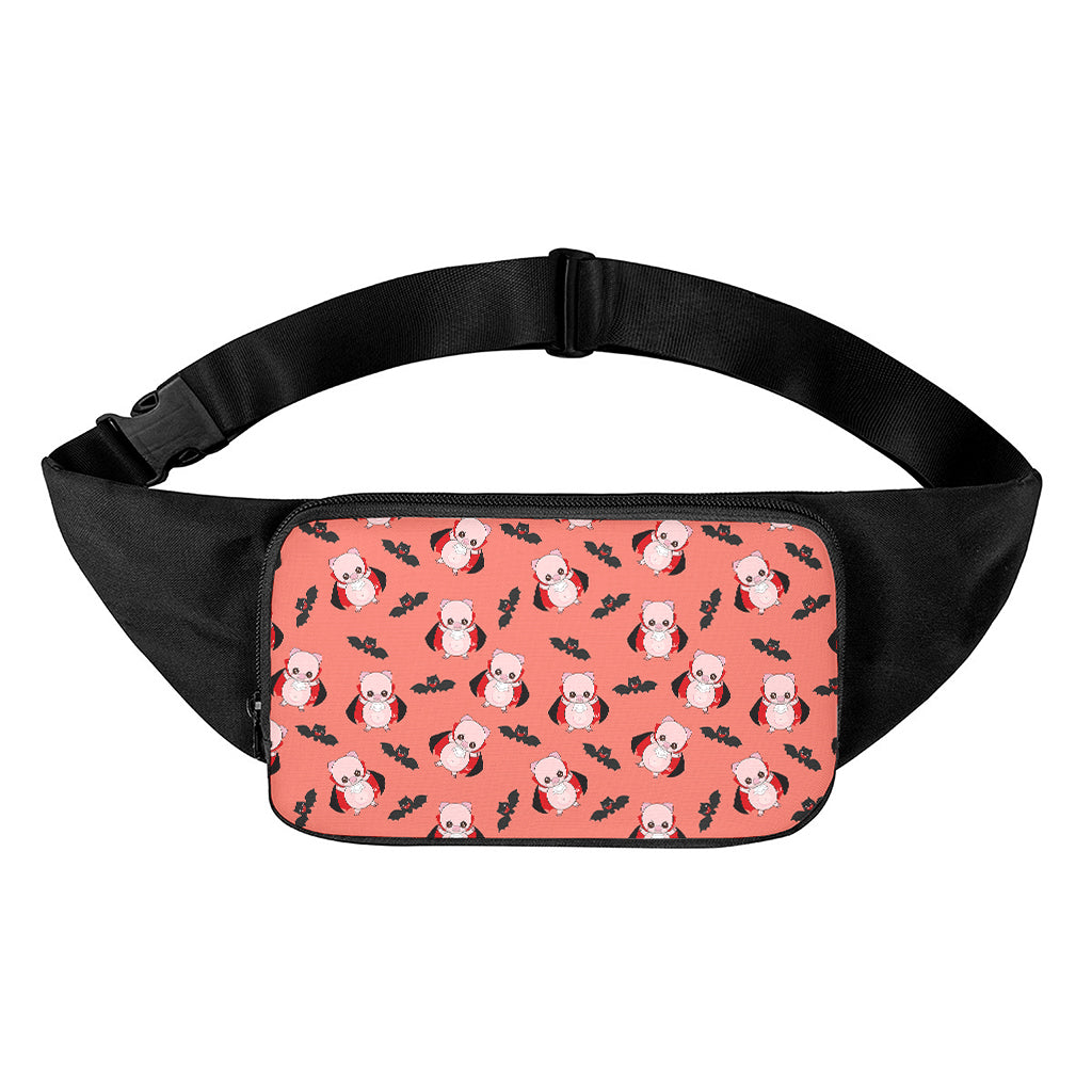 Dracula Pig Pattern Print Waist Bag