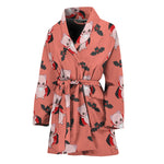 Dracula Pig Pattern Print Women's Bathrobe