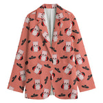 Dracula Pig Pattern Print Women's Blazer