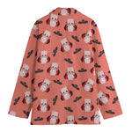 Dracula Pig Pattern Print Women's Blazer