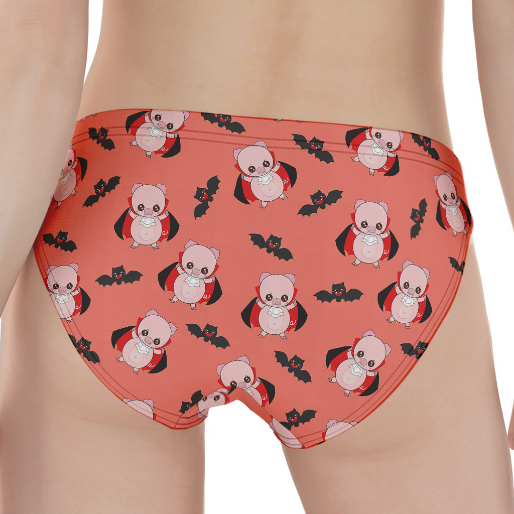 Dracula Pig Pattern Print Women's Panties