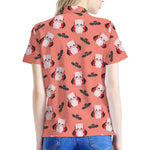 Dracula Pig Pattern Print Women's Polo Shirt