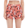 Dracula Pig Pattern Print Women's Split Running Shorts