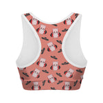 Dracula Pig Pattern Print Women's Sports Bra
