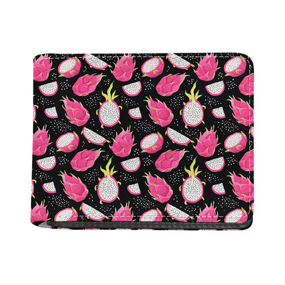 Dragon Fruit Pattern Print Bifold Wallet