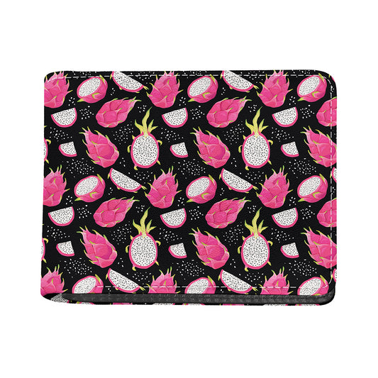 Dragon Fruit Pattern Print Bifold Wallet