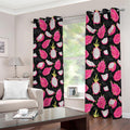 Dragon Fruit Pattern Print Dimout Grommet Curtains