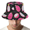 Dragon Fruit Pattern Print Bucket Hat