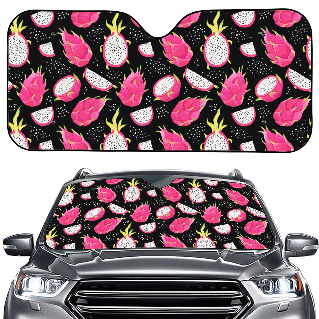 Dragon Fruit Pattern Print Car Windshield Sun Shade