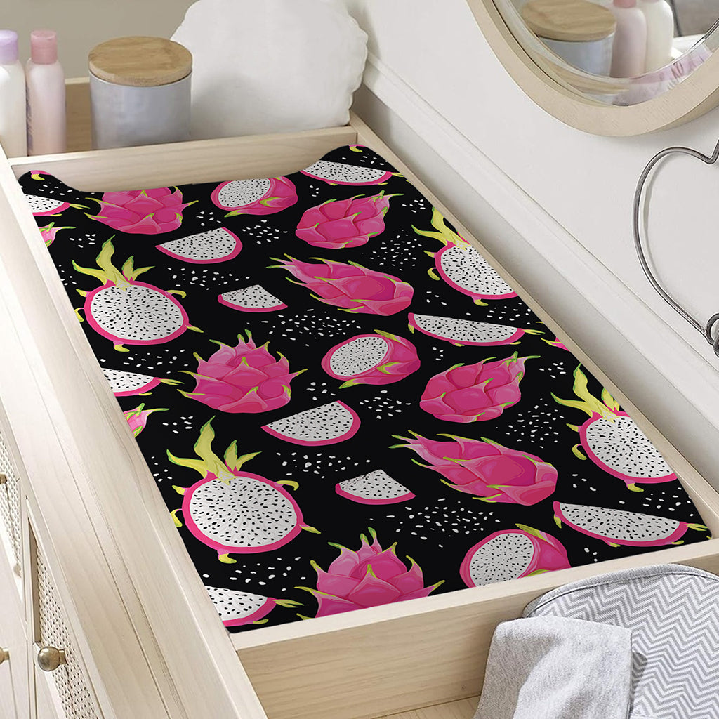 Dragon Fruit Pattern Print Changing Pad Cover