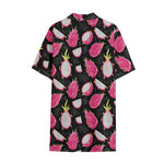 Dragon Fruit Pattern Print Cotton Hawaiian Shirt