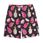 Dragon Fruit Pattern Print Cotton Shorts