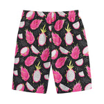 Dragon Fruit Pattern Print Cotton Shorts