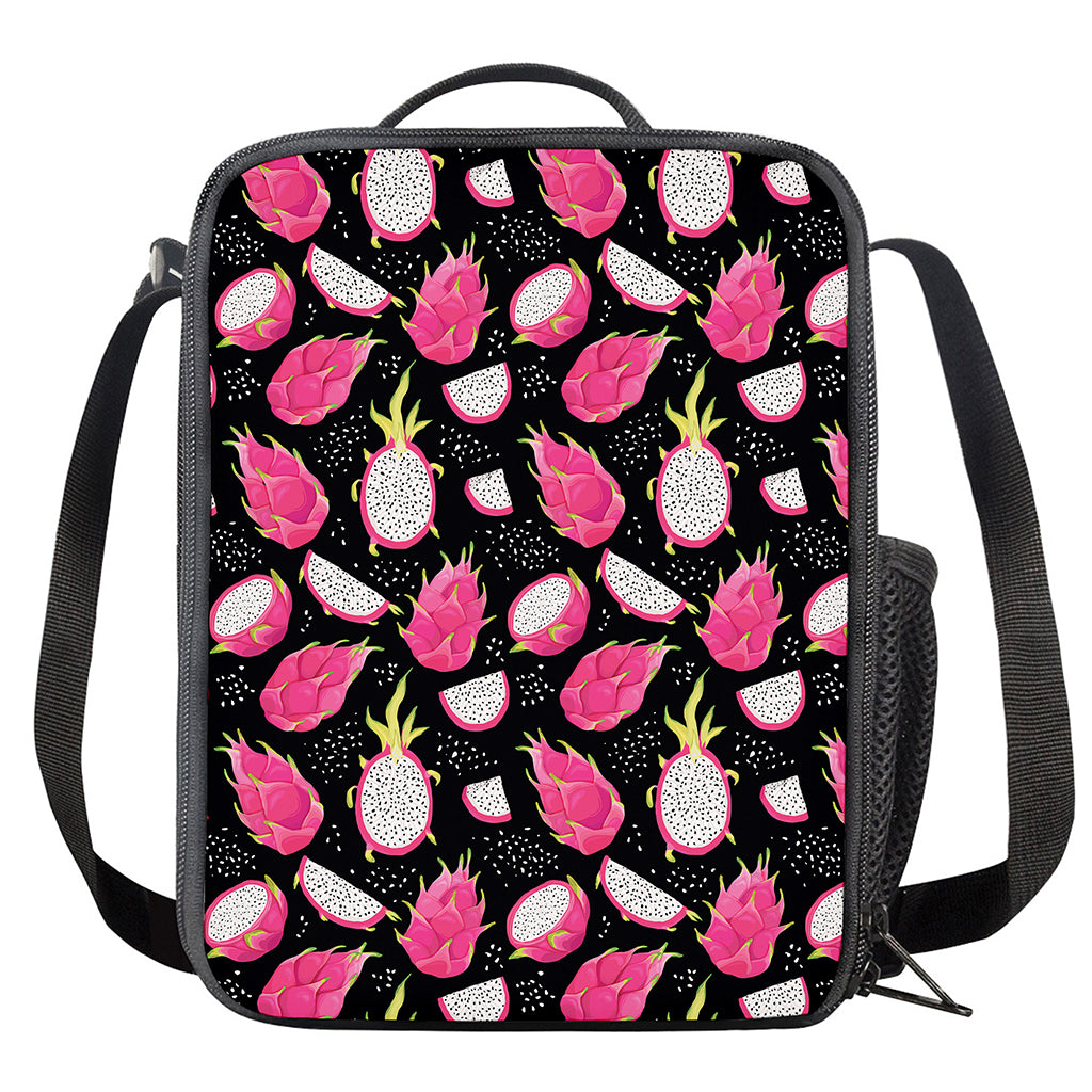 Dragon Fruit Pattern Print Crossbody Lunch Bag