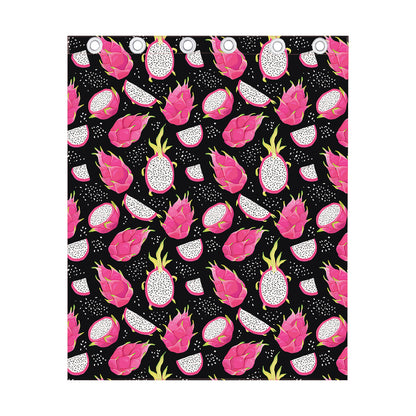 Dragon Fruit Pattern Print Curtain