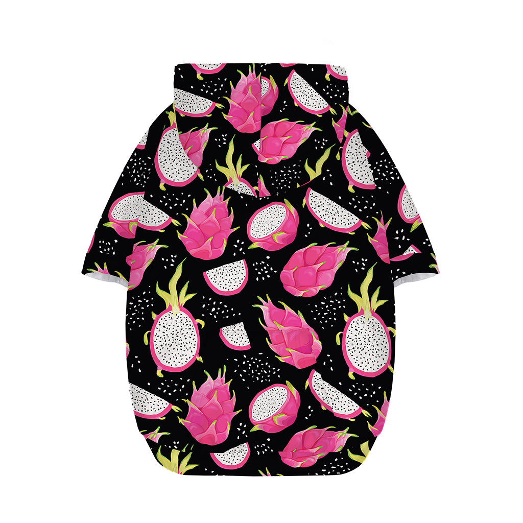 Dragon Fruit Pattern Print Dog Zip Up Hoodie