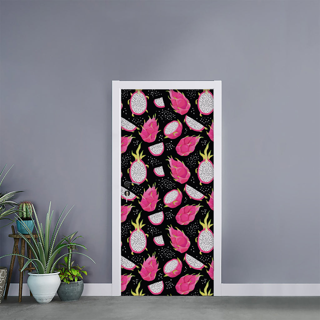 Dragon Fruit Pattern Print Door Sticker