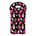 Dragon Fruit Pattern Print Double Neoprene Wine Tote