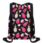 Dragon Fruit Pattern Print Drawstring Backpack