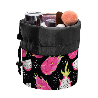 Dragon Fruit Pattern Print Drawstring Makeup Bag
