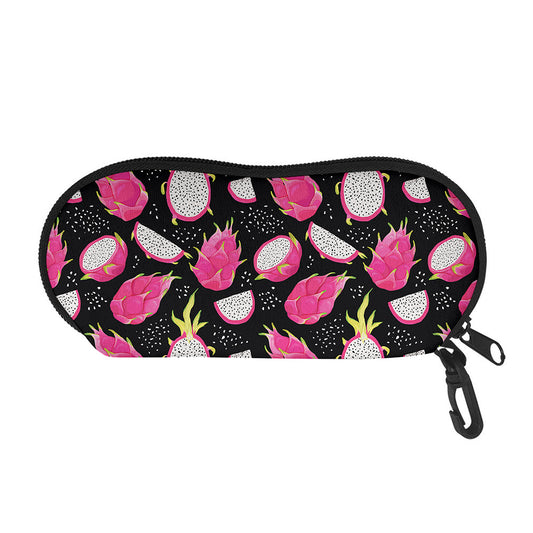 Dragon Fruit Pattern Print Glasses Case