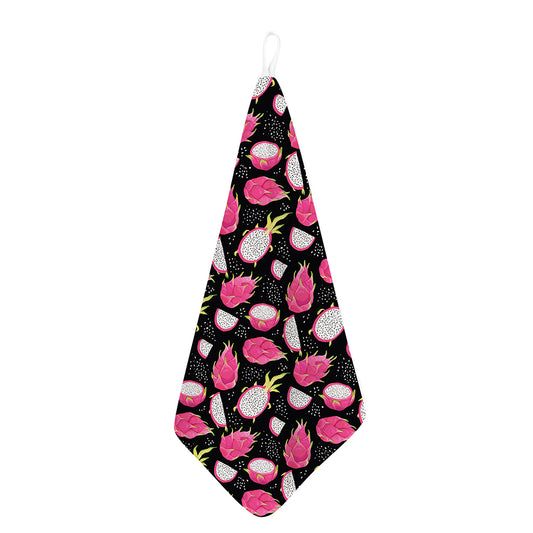 Dragon Fruit Pattern Print Hand Towel