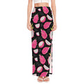 Dragon Fruit Pattern Print High Slit Maxi Skirt