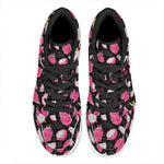 Dragon Fruit Pattern Print High Top Leather Sneakers