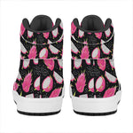 Dragon Fruit Pattern Print High Top Leather Sneakers