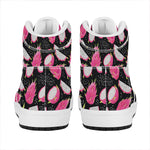 Dragon Fruit Pattern Print High Top Leather Sneakers