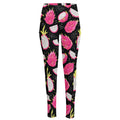 Dragon Fruit Pattern Print High-Waisted Pocket Leggings