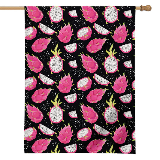 Dragon Fruit Pattern Print House Flag