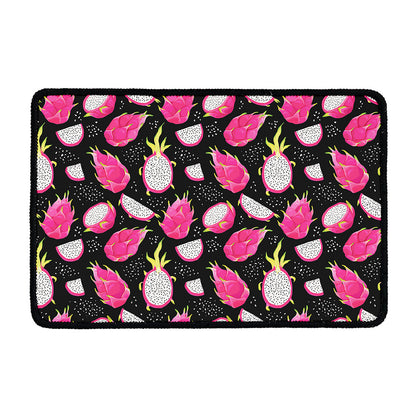 Dragon Fruit Pattern Print Kitchen Mat
