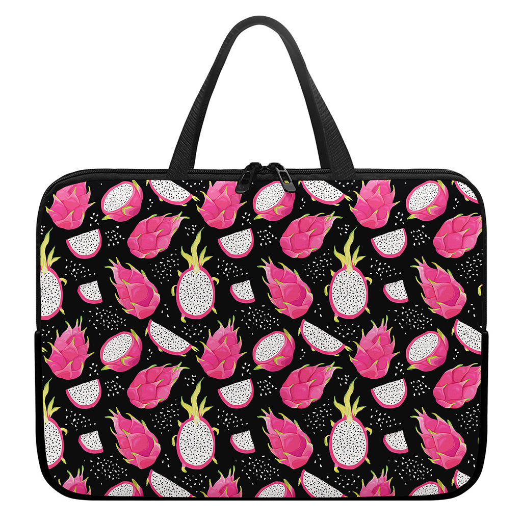 Dragon Fruit Pattern Print Laptop Sleeve With Handle
