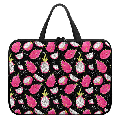 Dragon Fruit Pattern Print Laptop Sleeve With Handle