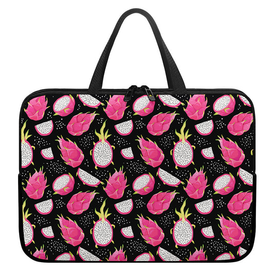 Dragon Fruit Pattern Print Laptop Sleeve With Handle