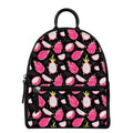 Dragon Fruit Pattern Print Leather Backpack