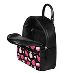 Dragon Fruit Pattern Print Leather Backpack