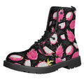 Dragon Fruit Pattern Print Lace-Up Boots